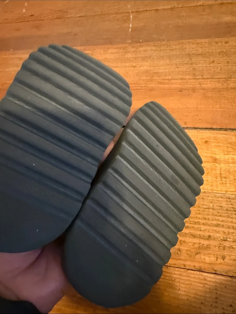 Yeezy Kids Slide Sandals in Slate Blue
